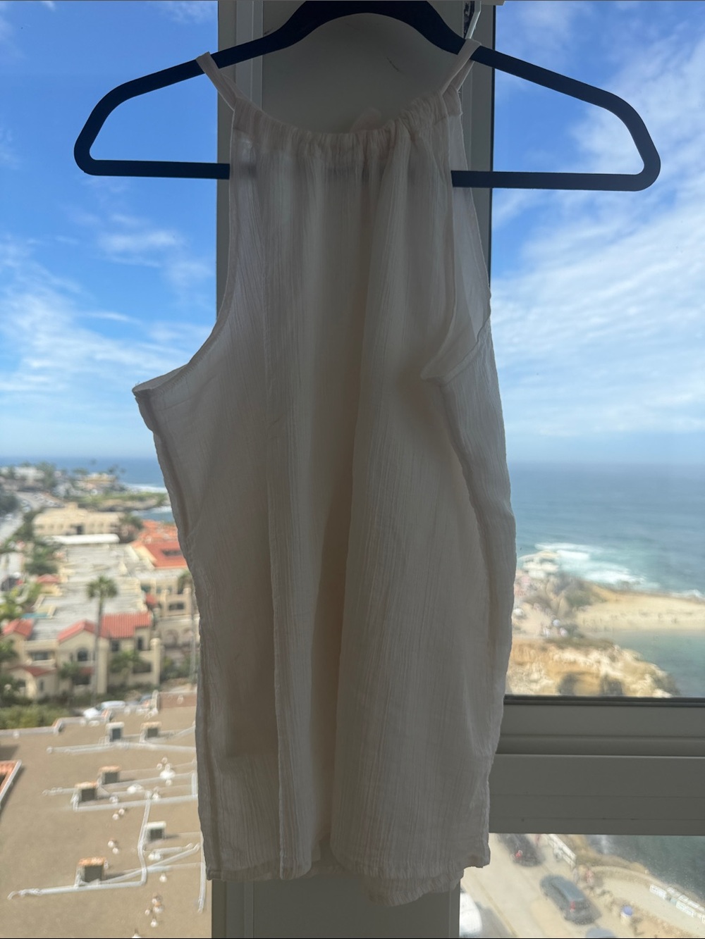 Carve Designs Cream Halter Tank Top